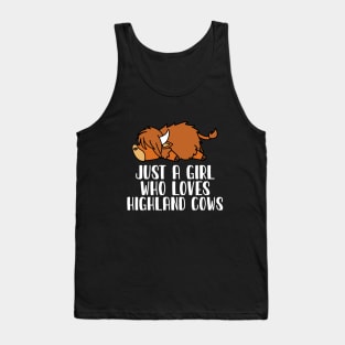 Just A Girl Who Loves Highland Cows Tank Top